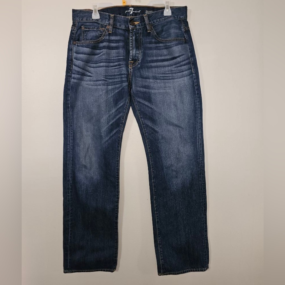 7 For All Mankind Men’s Austyn Straight Leg Denim Jeans Size: 32 Made in USA
